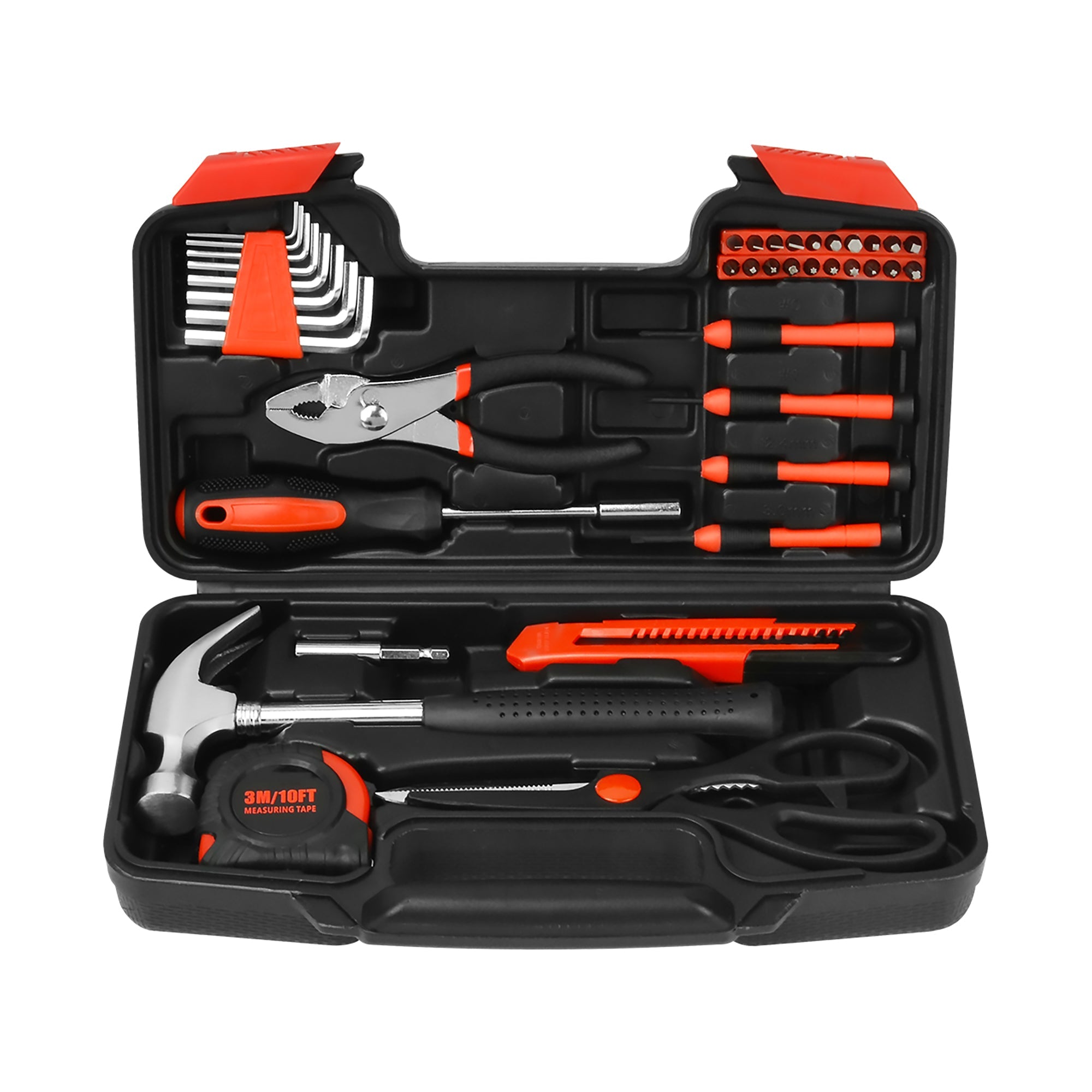 All-in-One Home Project Powerhouse: Pursonic 21V Cordless Drill, Handy Solutions 39-Piece Tool Kit, and Ultra Bright Flashlight-4