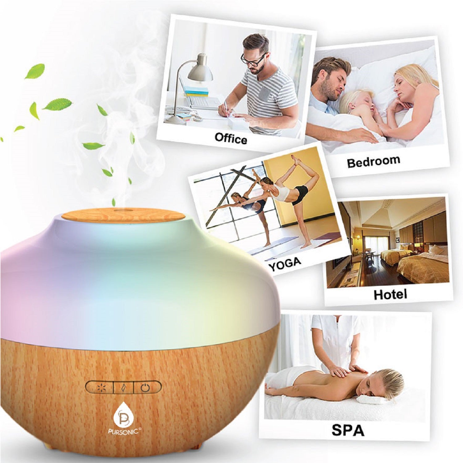 Ultimate Self-Care Wellness Bundle – 7-Color LED Therapy Face Mask, Ultrasonic Diffuser & 6 Essential Oils-4