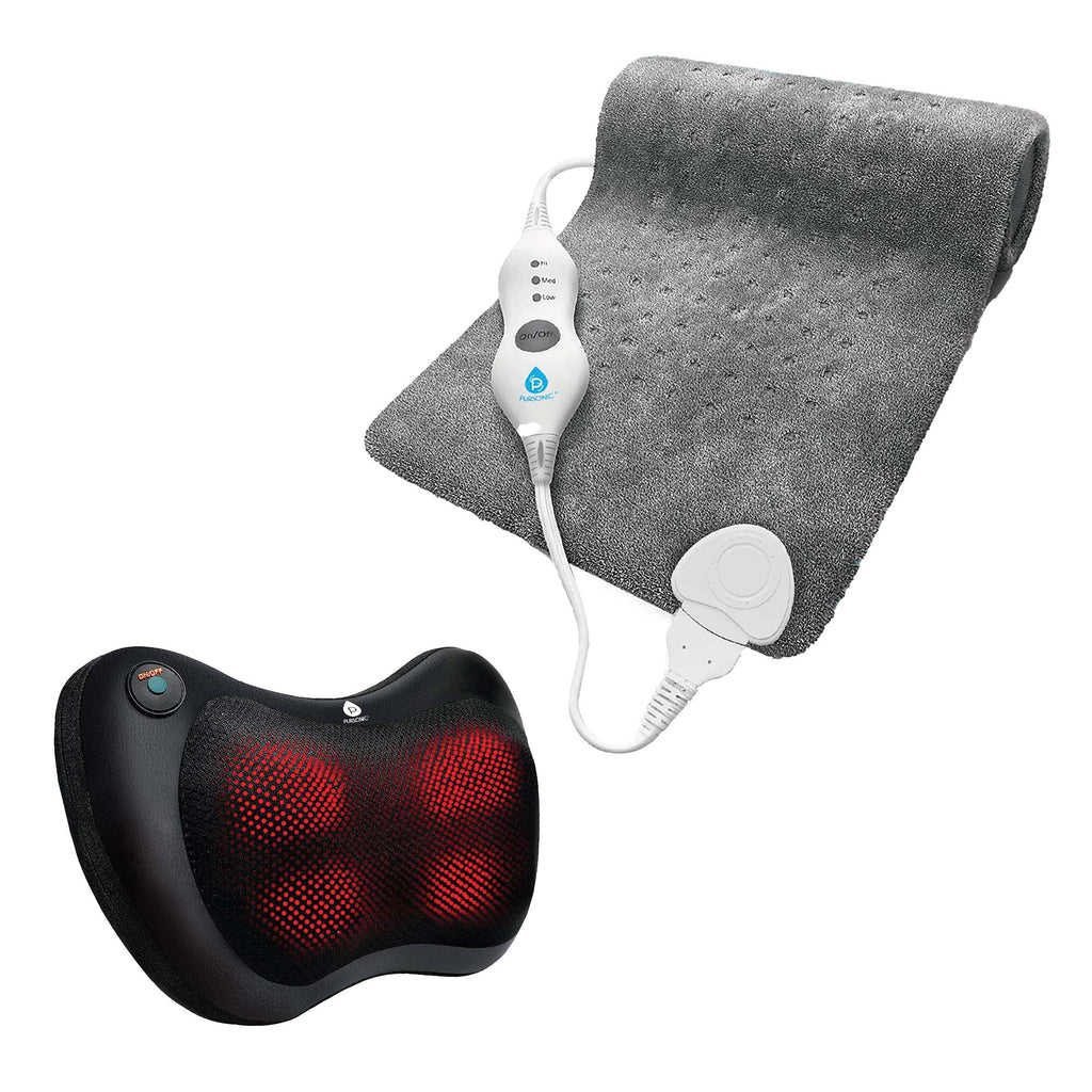 Pursonic Shiatsu Massager & Heating Pad Therapy Set-0