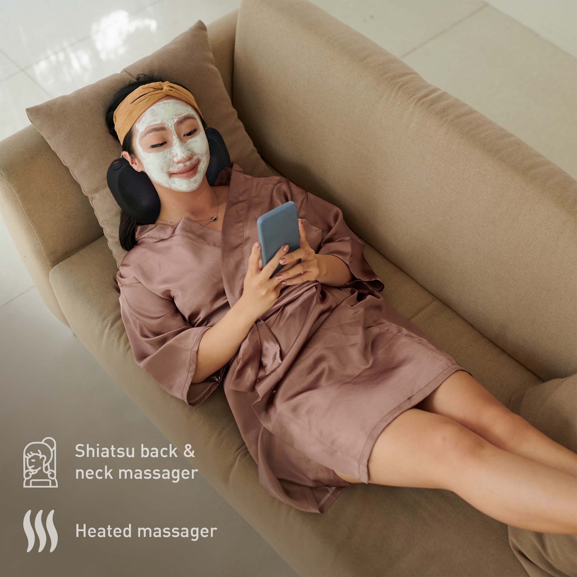 Ultimate Comfort & Relaxation Bundle: Heated Plush Shawl + Shiatsu Neck & Back Massager-1