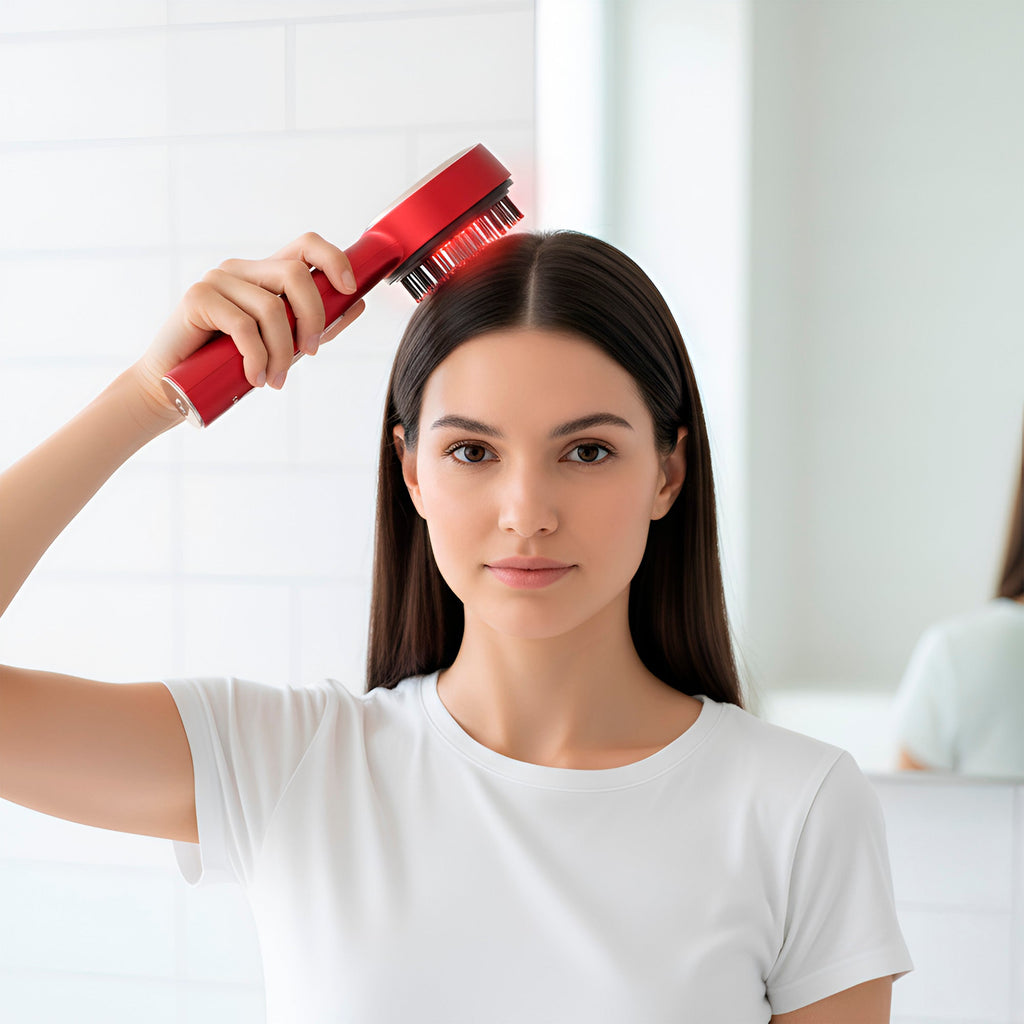 7-Color Facial Therapy Mask + 3-in-1 LED Scalp & Hair Treatment Brush-4