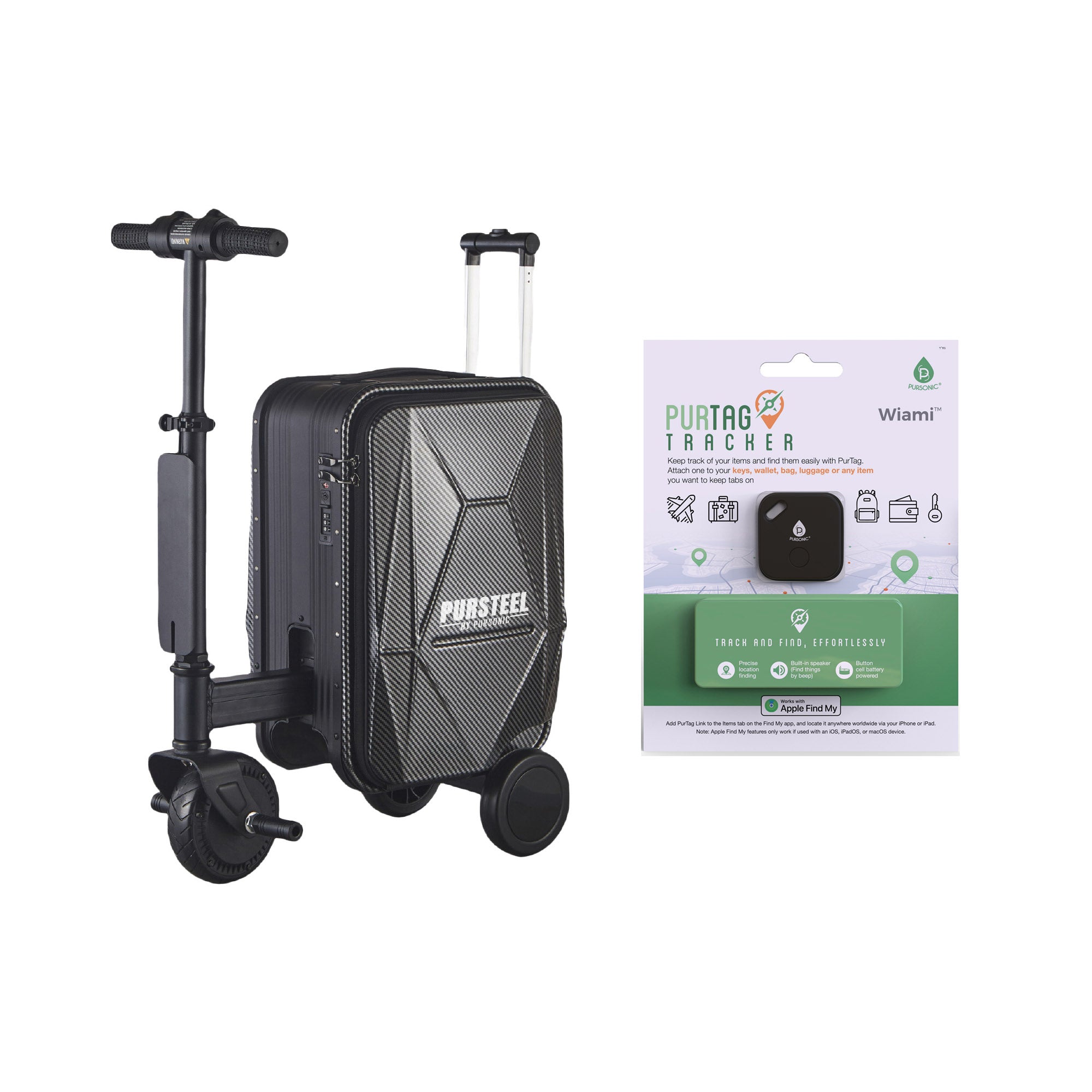 Smart Travel Bundle – Electric Scooter Luggage with Air Tag Tracking for Smooth, Safe Journeys-0
