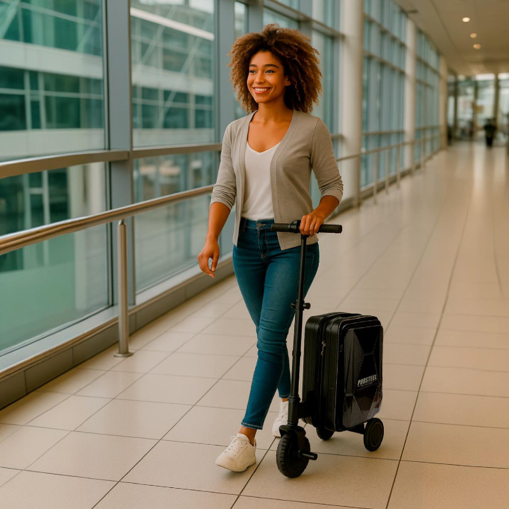 Pursteel Electric Ride-On Luggage – Smart Travel with Speed, Storage & Style-4