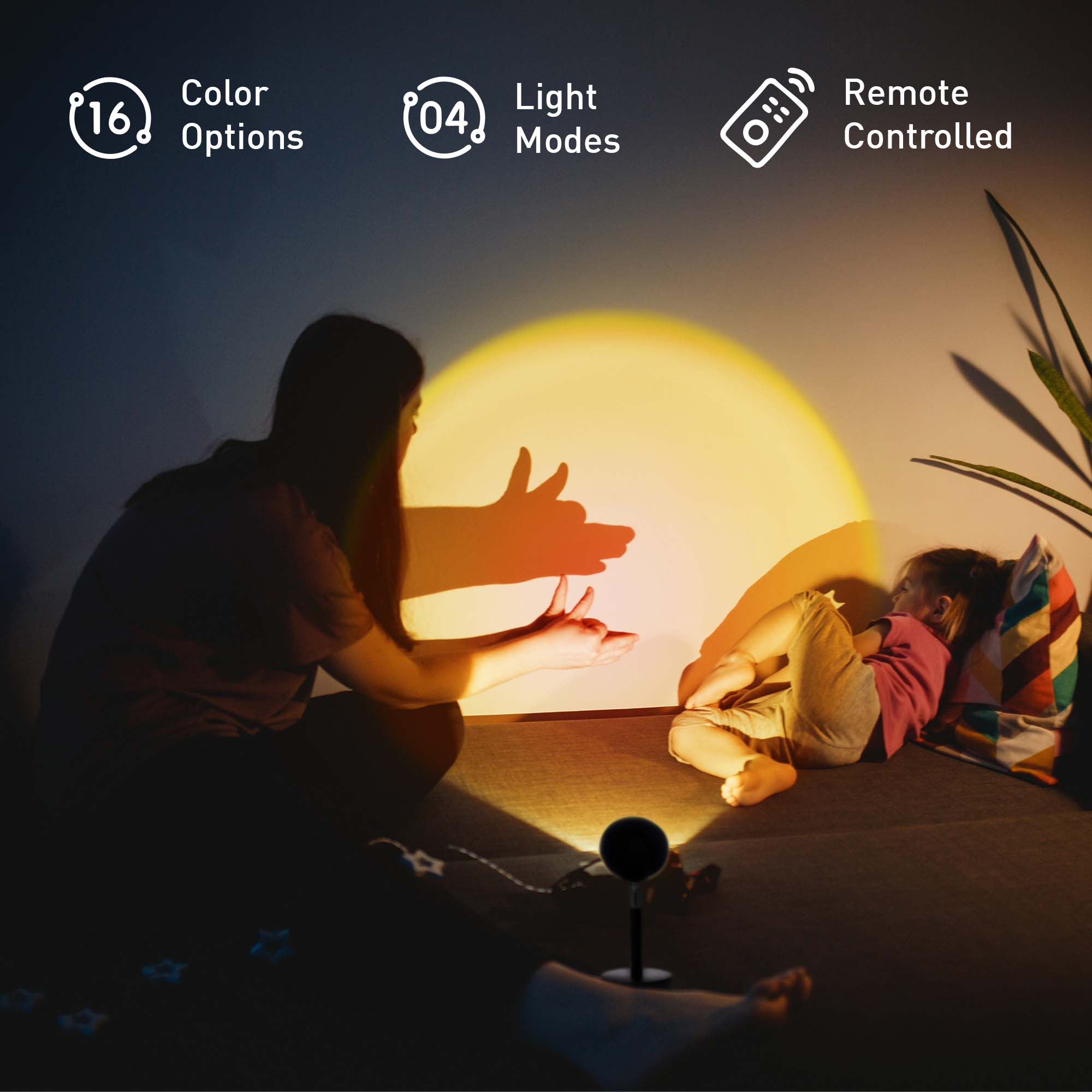 Home Wellness Bundle – True HEPA Air Purifier, Sunset Projector Lamp & 6-Pack Essential Oils-2