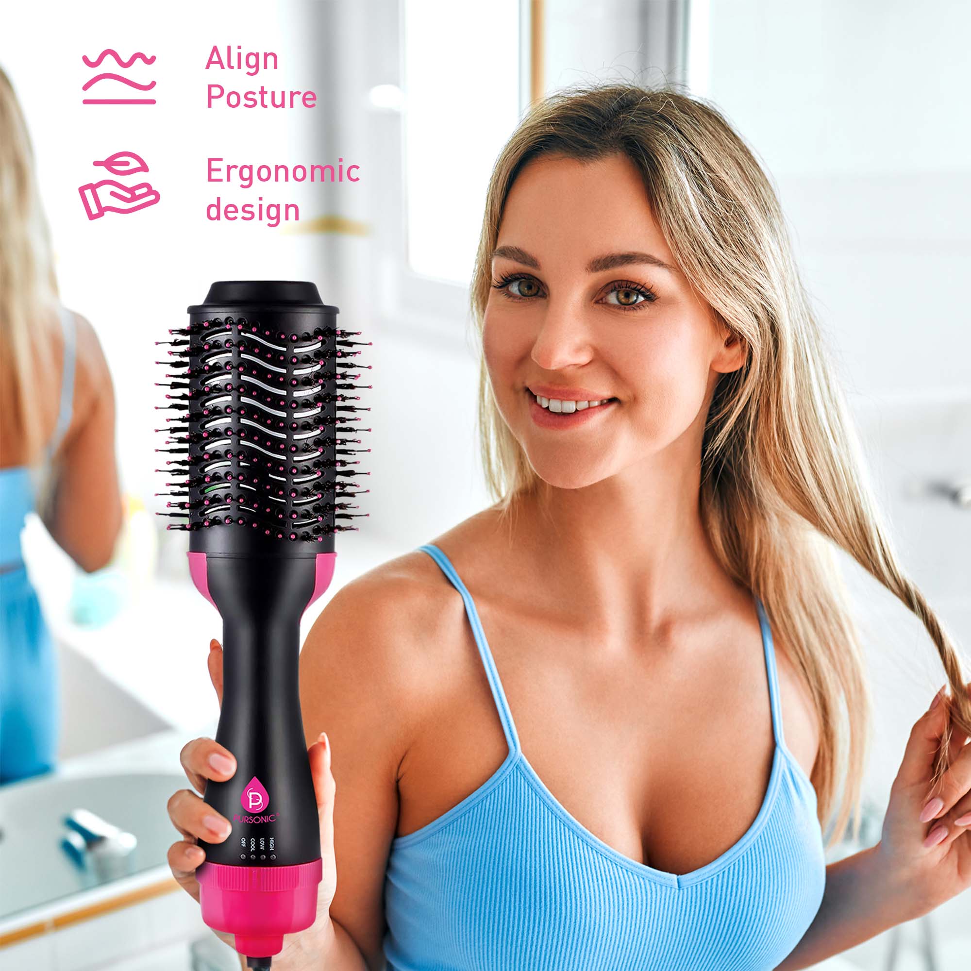Style-on-the-Go Bundle – Cordless Hair Straightener & One Step Volumizer Brush for Sleek, Voluminous Hair Anytime, Anywhere-1